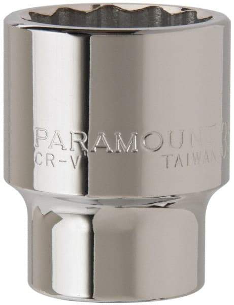 Paramount - 3/4" Drive, Standard Hand Socket - 12 Points, 2-5/8" OAL, Steel, Chrome Finish - All Tool & Supply