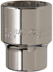 Paramount - 3/4" Drive, Standard Hand Socket - 12 Points, 2-13/32" OAL, Steel, Chrome Finish - All Tool & Supply