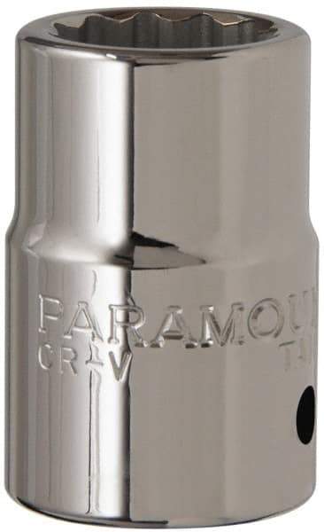 Paramount - 3/4" Drive, Standard Hand Socket - 12 Points, 2" OAL, Steel, Chrome Finish - All Tool & Supply