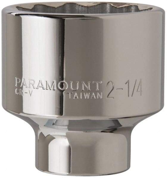 Paramount - 2-1/4", 3/4" Drive, Standard Hand Socket - 12 Points, 3-1/2" OAL - All Tool & Supply