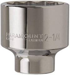 Paramount - 2-1/4", 3/4" Drive, Standard Hand Socket - 12 Points, 3-1/2" OAL - All Tool & Supply