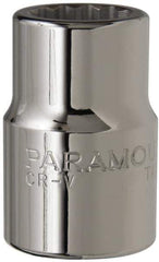 Paramount - 3/4" Drive, Standard Hand Socket - 12 Points, 2" OAL, Steel, Chrome Finish - All Tool & Supply