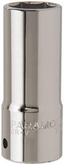 Paramount - 15/16", 3/4" Drive, Deep Hand Socket - 6 Points, 3-1/2" OAL, Steel, Chrome Finish - All Tool & Supply