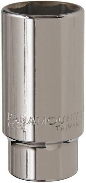 Paramount - 1-1/4", 3/4" Drive, Deep Hand Socket - 6 Points, 3-1/2" OAL, Steel, Chrome Finish - All Tool & Supply