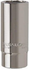 Paramount - 1-1/16", 3/4" Drive, Deep Hand Socket - 6 Points, 3-1/2" OAL, Steel, Chrome Finish - All Tool & Supply