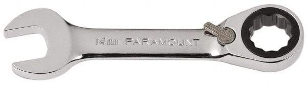 Paramount - 14mm 12 Point Combination Wrench - 15° Head Angle, 4-33/64" OAL, Chrome Vanadium Steel, Polished Finish - All Tool & Supply