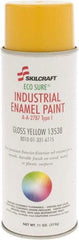 Ability One - Yellow, Gloss, Enamel Spray Paint - 8 to 10 Sq Ft per Can, 11 oz Container - All Tool & Supply