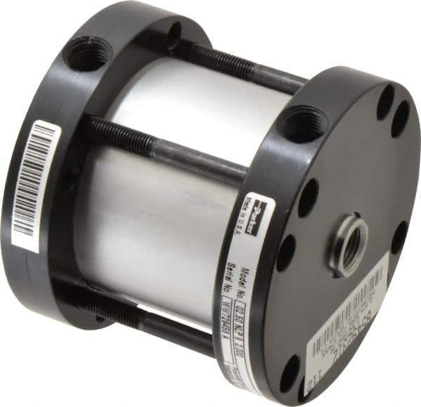 Parker - 2" Stroke x 2-1/2" Bore Double Acting Air Cylinder - 1/4 Port, 1/2-20 Rod Thread, -10 to 200°F - All Tool & Supply