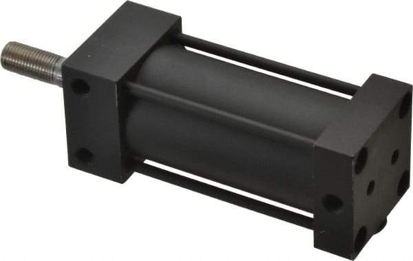 Parker - 2" Stroke x 1-1/4" Bore Double Acting Air Cylinder - 1/8 Port, 3/8-24 Rod Thread, 200 Max psi, -10 to 165°F - All Tool & Supply