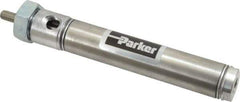 Parker - 2-1/2" Stroke x 3/4" Bore Double Acting Air Cylinder - 1/8 Port, 1/4-28 Rod Thread, 250 Max psi, 14 to 140°F - All Tool & Supply