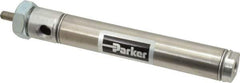 Parker - 3" Stroke x 3/4" Bore Double Acting Air Cylinder - 1/8 Port, 1/4-28 Rod Thread, 250 Max psi, 14 to 140°F - All Tool & Supply