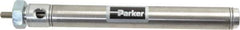 Parker - 5" Stroke x 3/4" Bore Double Acting Air Cylinder - 1/8 Port, 1/4-28 Rod Thread, 250 Max psi, 14 to 140°F - All Tool & Supply