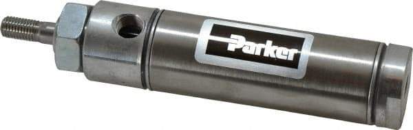 Parker - 1-1/2" Stroke x 1-1/16" Bore Double Acting Air Cylinder - 1/8 Port, 5/16-24 Rod Thread, 250 Max psi, 14 to 140°F - All Tool & Supply