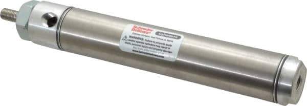 Parker - 4" Stroke x 1-1/16" Bore Double Acting Air Cylinder - 1/8 Port, 5/16-24 Rod Thread, 250 Max psi, 14 to 140°F - All Tool & Supply