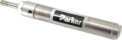 Parker - 5" Stroke x 1-1/4" Bore Double Acting Air Cylinder - 1/8 Port, 7/16-20 Rod Thread, 250 Max psi, 14 to 140°F - All Tool & Supply