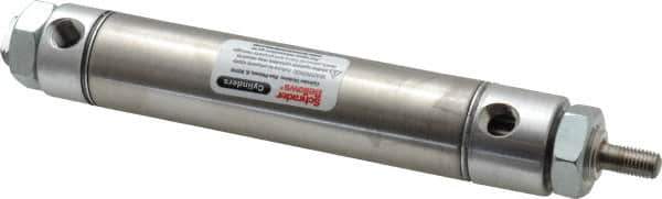 Parker - 3" Stroke x 1-1/16" Bore Double Acting Air Cylinder - 1/8 Port, 5/16-24 Rod Thread, 250 Max psi, 14 to 140°F - All Tool & Supply