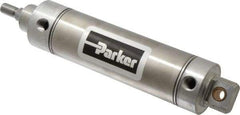 Parker - 4" Stroke x 2" Bore Double Acting Air Cylinder - 1/4 Port, 1/2-20 Rod Thread, 250 Max psi, 14 to 140°F - All Tool & Supply