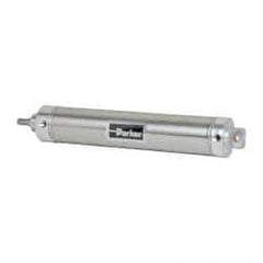 Parker - 10" Stroke x 2-1/2" Bore Double Acting Air Cylinder - 1/4 Port, 1/2-20 Rod Thread, 250 Max psi, 14 to 140°F - All Tool & Supply