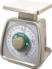 Taylor - 50 Lb. Capacity, Analog Dial Portion Control Scale - 1/8 oz. Graduation, 6 x 5" Platform - All Tool & Supply