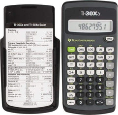 Texas Instruments - LCD 1 Function Handheld Calculator - 10 x 1 Display Size, Dark Gray & Black, (2) A76 Batteries Powered, 6" Long x 3-1/8" Wide - All Tool & Supply