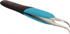 Erem - 5-1/2" OAL 7-SA Ergonomic Tweezers - Curved, Fine Point, High Precision Tips - All Tool & Supply