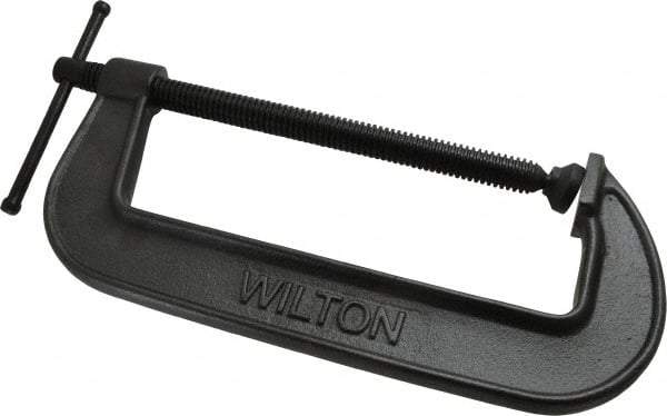 Wilton - Light-Duty 10" Max Opening, 3-5/8" Throat Depth, Ductile Iron Standard C-Clamp - 2,850 Lb Capacity, 0" Min Opening, Standard Throat Depth - All Tool & Supply