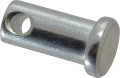 Made in USA - 3/8" Pin Diam, 3/4" OAL, Standard Clevis Pin - 5/32" Hole, 19/32" Usable Length, Zinc-Plated Steel - All Tool & Supply