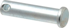 Made in USA - 3/8" Pin Diam, 1-1/2" OAL, Standard Clevis Pin - 5/32" Hole, 1-11/32" Usable Length, Zinc-Plated Steel - All Tool & Supply