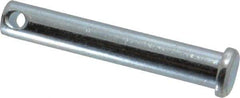 Made in USA - 3/8" Pin Diam, 2-1/4" OAL, Standard Clevis Pin - 5/32" Hole, 2-3/32" Usable Length, Zinc-Plated Steel - All Tool & Supply