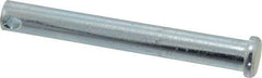 Made in USA - 3/8" Pin Diam, 3" OAL, Standard Clevis Pin - 5/32" Hole, 2-27/32" Usable Length, Zinc-Plated Steel - All Tool & Supply