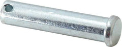 Made in USA - 1/2" Pin Diam, 2-1/4" OAL, Standard Clevis Pin - 5/32" Hole, 2-3/32" Usable Length, Zinc-Plated Steel - All Tool & Supply