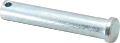 Made in USA - 1/2" Pin Diam, 2-3/4" OAL, Standard Clevis Pin - 5/32" Hole, 2-19/32" Usable Length, Zinc-Plated Steel - All Tool & Supply