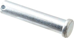 Made in USA - 5/8" Pin Diam, 3" OAL, Standard Clevis Pin - 5/32" Hole, 2-27/32" Usable Length, Zinc-Plated Steel - All Tool & Supply