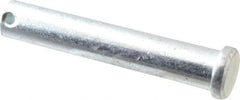 Made in USA - 5/8" Pin Diam, 3-1/2" OAL, Standard Clevis Pin - 5/32" Hole, 3-11/32" Usable Length, Zinc-Plated Steel - All Tool & Supply