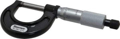 Starrett - 0 to 1" Range, 0.001" Graduation, Mechanical Outside Micrometer - Ratchet Stop Thimble, Accurate to 0.0001" - All Tool & Supply