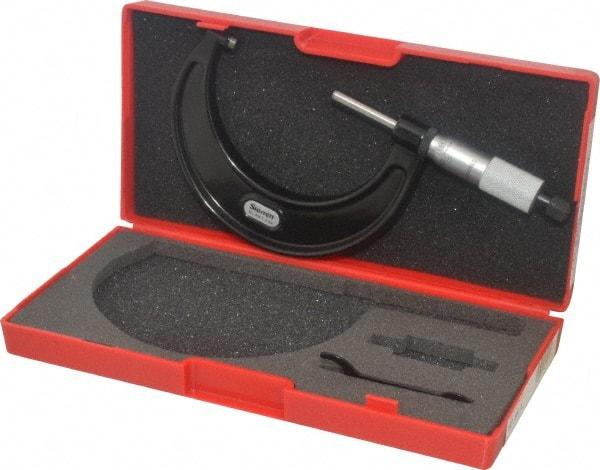 Starrett - 2 to 3" Range, 0.0001" Graduation, Mechanical Outside Micrometer - Ratchet Stop Thimble, Accurate to 0.00005" - All Tool & Supply