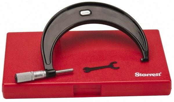 Starrett - 5 to 6" Range, 0.0001" Graduation, Mechanical Outside Micrometer - Friction Thimble, Accurate to 0.00005" - All Tool & Supply