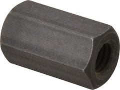 Gibraltar - M8x1.25 Thread, 24mm OAL Steel Standard Coupling Nut - Black Phosphate Coated, 13mm Width Across Flats, 15mm Width Across Points - All Tool & Supply