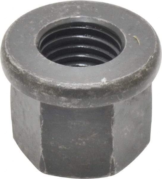 Gibraltar - M16, 31mm Flange Diam, 24mm High, 24mm Across Flats, Flange Nut - Grade 10 Steel, Black Phosphate Finish, 5" Flange Height, DIN 6331 - All Tool & Supply