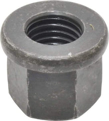 Gibraltar - M16, 31mm Flange Diam, 24mm High, 24mm Across Flats, Flange Nut - Grade 10 Steel, Black Phosphate Finish, 5" Flange Height, DIN 6331 - All Tool & Supply