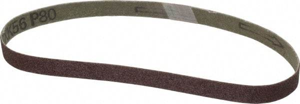 Tru-Maxx - 1/2" Wide x 18" OAL, 80 Grit, Aluminum Oxide Abrasive Belt - Aluminum Oxide, Medium, Coated - All Tool & Supply