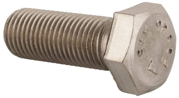 Value Collection - 3/8-24 UNF, 1" Length Under Head Hex Head Cap Screw - Fully Threaded, Grade 316 Stainless Steel, Uncoated, 9/16" Hex - All Tool & Supply