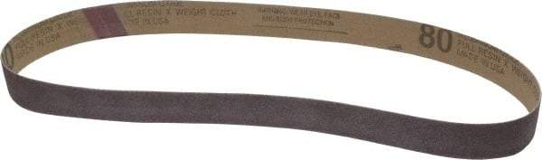 Tru-Maxx - 1" Wide x 30" OAL, 80 Grit, Aluminum Oxide Abrasive Belt - Aluminum Oxide, Medium, Coated - All Tool & Supply