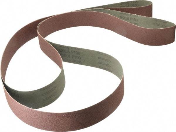 Tru-Maxx - 2" Wide x 132" OAL, 100 Grit, Aluminum Oxide Abrasive Belt - Aluminum Oxide, Fine, Coated - All Tool & Supply