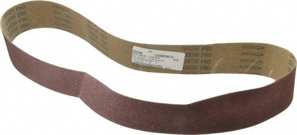 Tru-Maxx - 2-1/2" Wide x 48" OAL, 80 Grit, Aluminum Oxide Abrasive Belt - Aluminum Oxide, Medium, Coated - All Tool & Supply