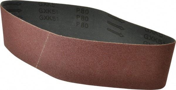 Tru-Maxx - 3" Wide x 24" OAL, 80 Grit, Aluminum Oxide Abrasive Belt - Aluminum Oxide, Medium, Coated - All Tool & Supply