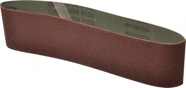 Tru-Maxx - 3" Wide x 24" OAL, 100 Grit, Aluminum Oxide Abrasive Belt - Aluminum Oxide, Fine, Coated - All Tool & Supply