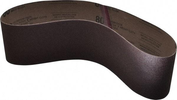 Tru-Maxx - 4" Wide x 36" OAL, 80 Grit, Aluminum Oxide Abrasive Belt - Aluminum Oxide, Medium, Coated - All Tool & Supply