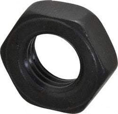 Gibraltar - 1-8 UNC Alloy Steel Right Hand Heavy Hex Jam Nut - 1-5/8" Across Flats, 35/64" High, Black Oxide Finish - All Tool & Supply