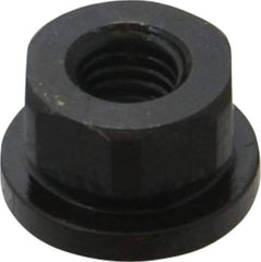 Gibraltar - 3/8-16 Steel Black Oxide Spherical Flange Nut - Grade 12L14, 1/2" High, 7/8" Diam x 1/8" High Flange, 1-1/4" Radius - All Tool & Supply